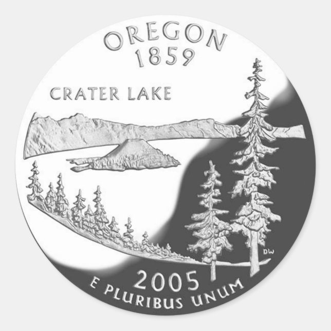 Oregon Classic Round Sticker (Front)