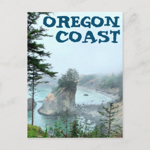 Oregon Coast Boardman Foggy Scenic Overlook Postcard