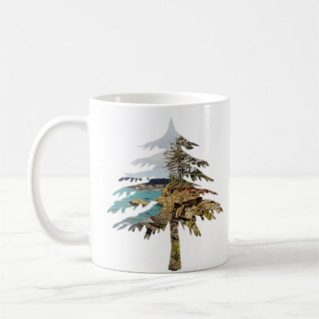 Oregon Coast Cutout Coffee Mug (Left)