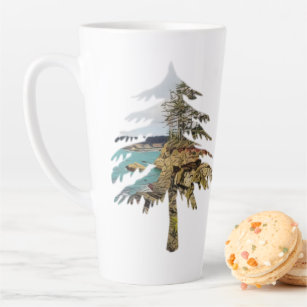 Oregon Coast Cutout Latte Mug