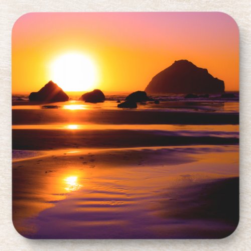 Oregon Coast Face Rock Souvenir Coaster Set