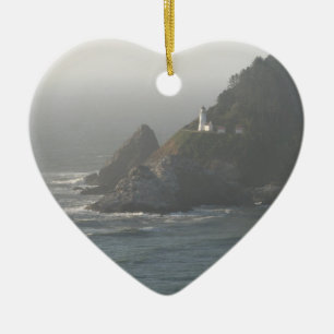 Oregon Coast Lighthouse Ceramic Ornament