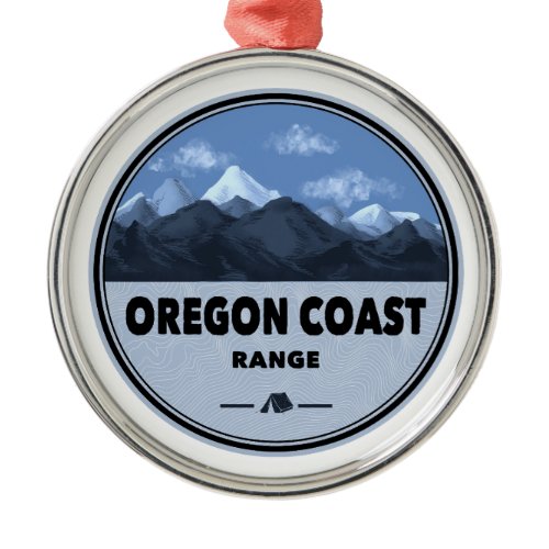 Oregon Coast Mountain Range Camping Metal Ornament