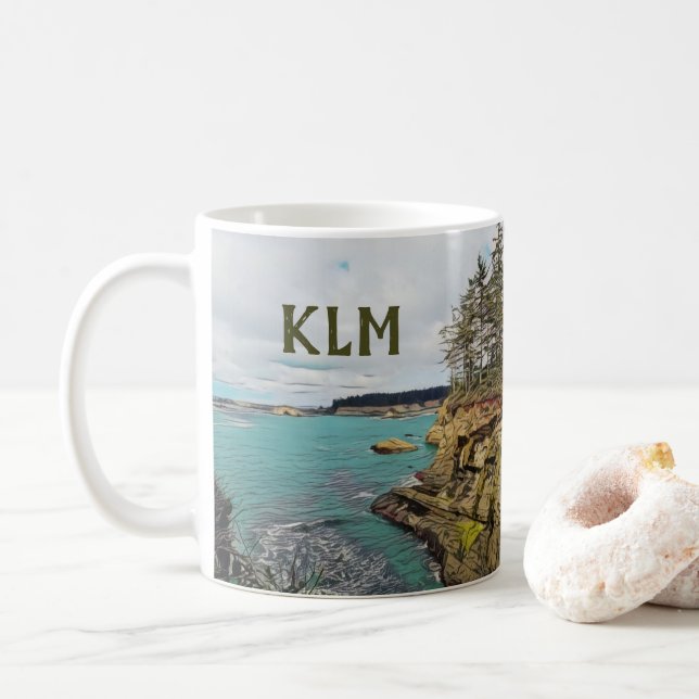 Oregon Coast Personalized Mug (With Donut)
