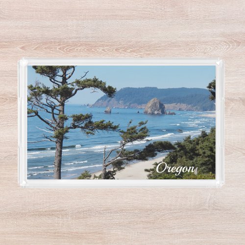 Oregon Coast Scenic Seascape Acrylic Tray