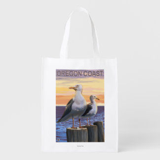 Oregon Coast Sea Gulls Grocery Bag