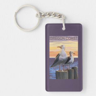 Oregon Coast Sea Gulls Keychain