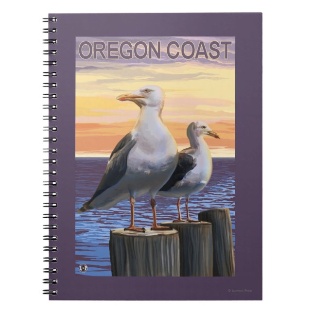 Oregon Coast Sea Gulls Notebook (Front)
