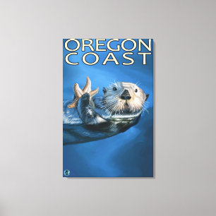 Oregon Coast Sea Otter Canvas Print