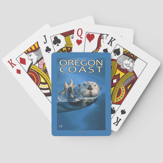 Oregon Coast Sea Otter Poker Cards (Back)