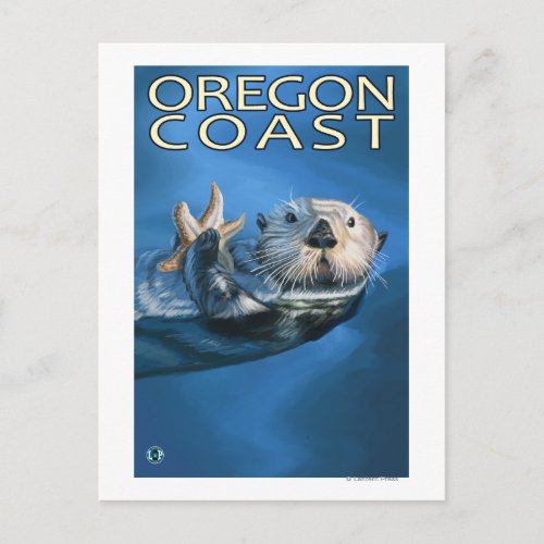 Oregon Coast Sea Otter Postcard