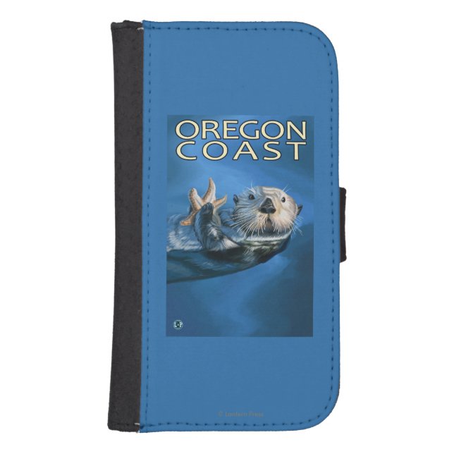 Oregon Coast Sea Otter Samsung Galaxy Wallet Case (Front)