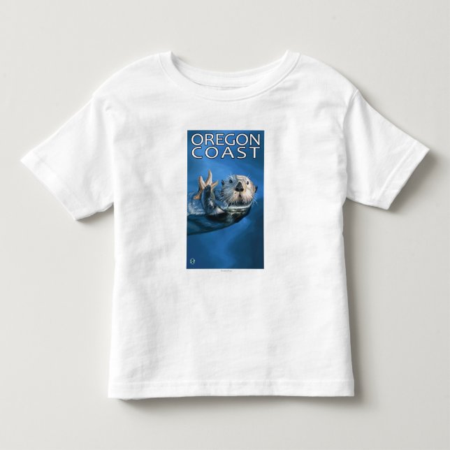 Oregon Coast Sea Otter Toddler T-shirt (Front)
