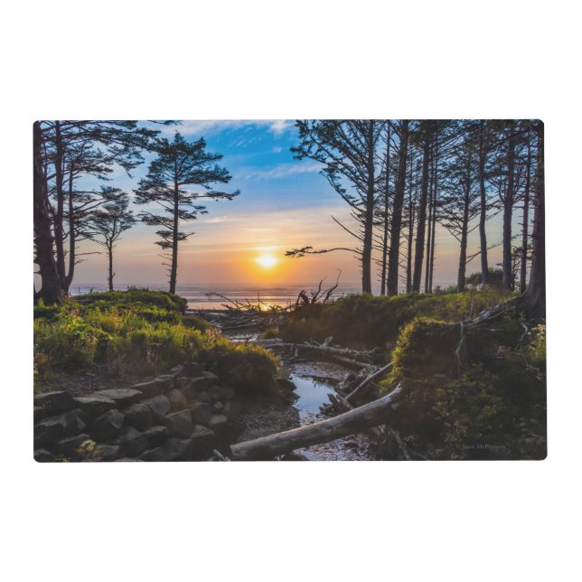 Oregon Coast Sunset at Cape Lookout Placemat (Front)