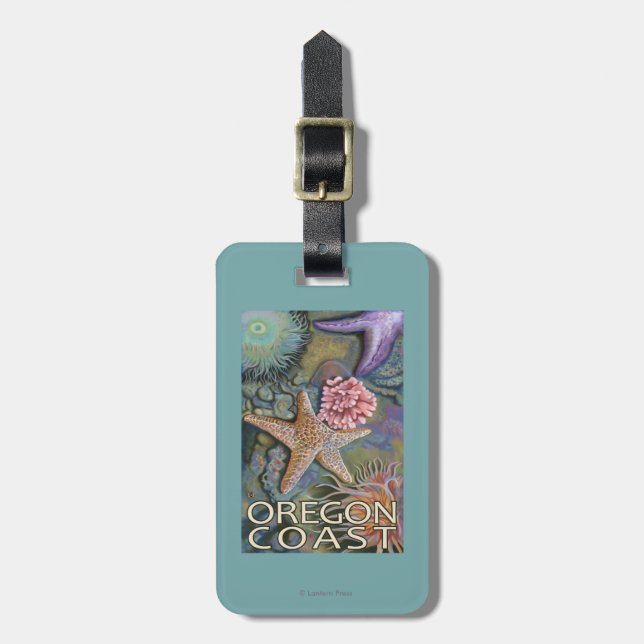 Oregon Coast Tidepool Luggage Tag (Front Vertical)