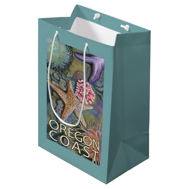 Oregon Coast Tidepool Medium Gift Bag (Front Angled)