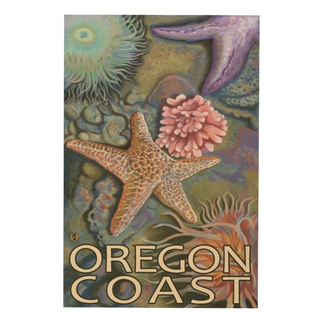 Oregon Coast Tidepool Wood Wall Decor (Front)
