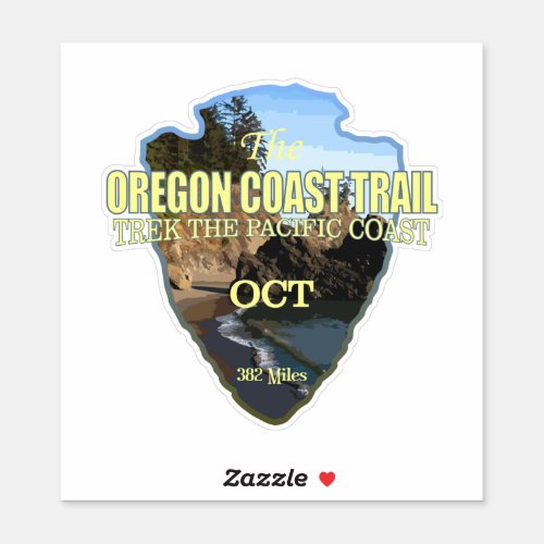 Oregon Coast Trail arrowhead Sticker
