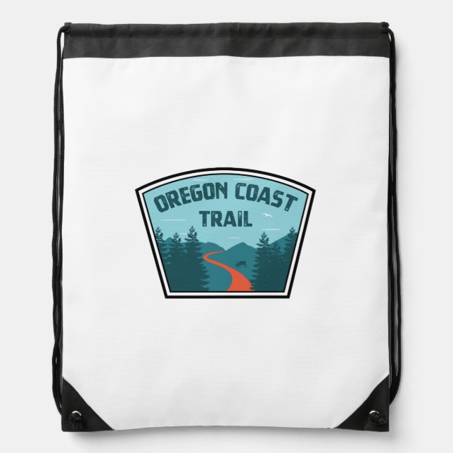 Oregon Coast Trail Drawstring Bag (Front)