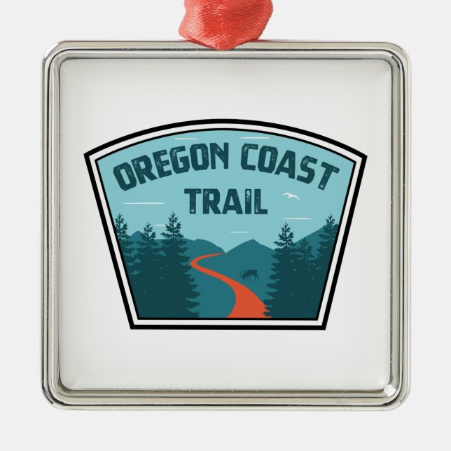 Oregon Coast Trail Metal Ornament (Front)