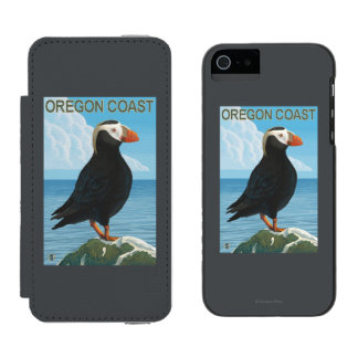 Oregon Coast Tufted Puffin iPhone SE/5/5s Wallet Case