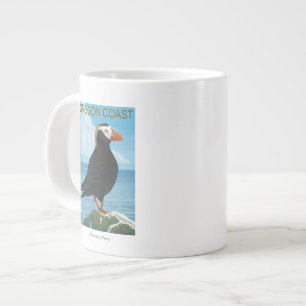 Oregon Coast Tufted Puffin Large Coffee Mug