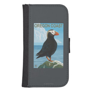 Oregon Coast Tufted Puffin Samsung S4 Wallet Case