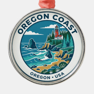 Oregon Coast USA Metal Ornament