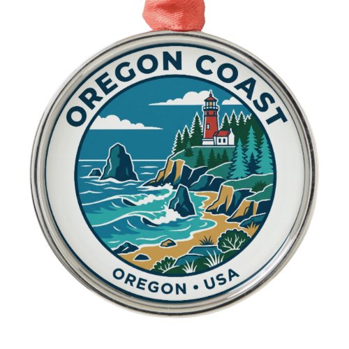 Oregon Coast USA Metal Ornament