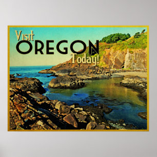 Oregon Coast Vintage Poster
