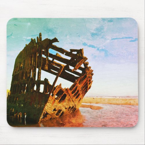 Oregon Coast Vintage Shipwreck Mousepad