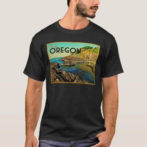 Oregon Coast Vintage T_Shirt
