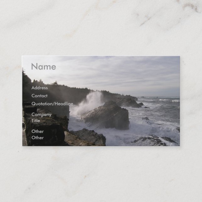 Oregon Coastline Business Card (Front)