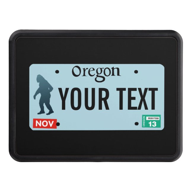 Oregon Columbia Sasquatch License Plate Tow Hitch Cover (Front)