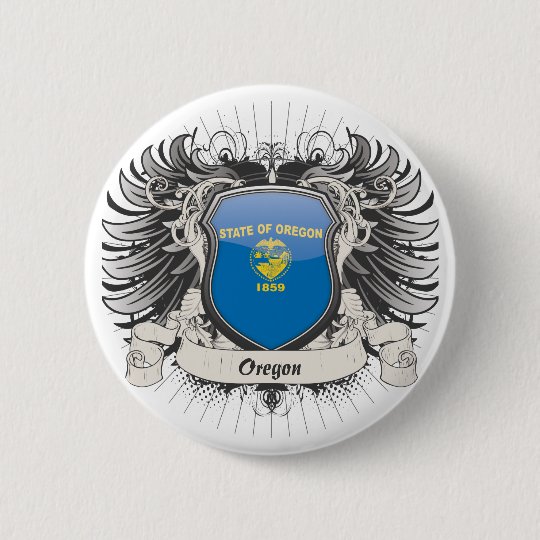 Oregon Crest Button