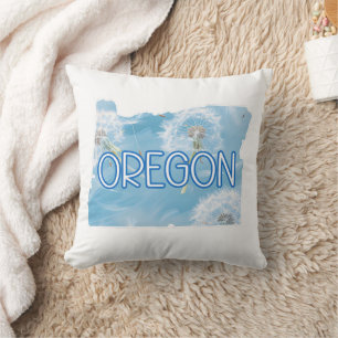 Oregon Dandelion Throw Pillow