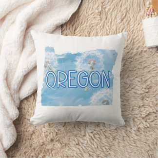 Oregon Dandelion Throw Pillow