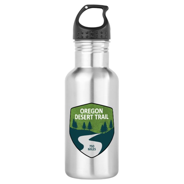 Oregon Desert Trail Stainless Steel Water Bottle (Front)
