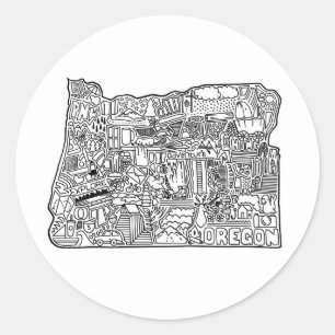 Oregon Doodle Sticker