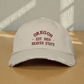 Oregon Est 1859 Beaver State Embroidered Cap