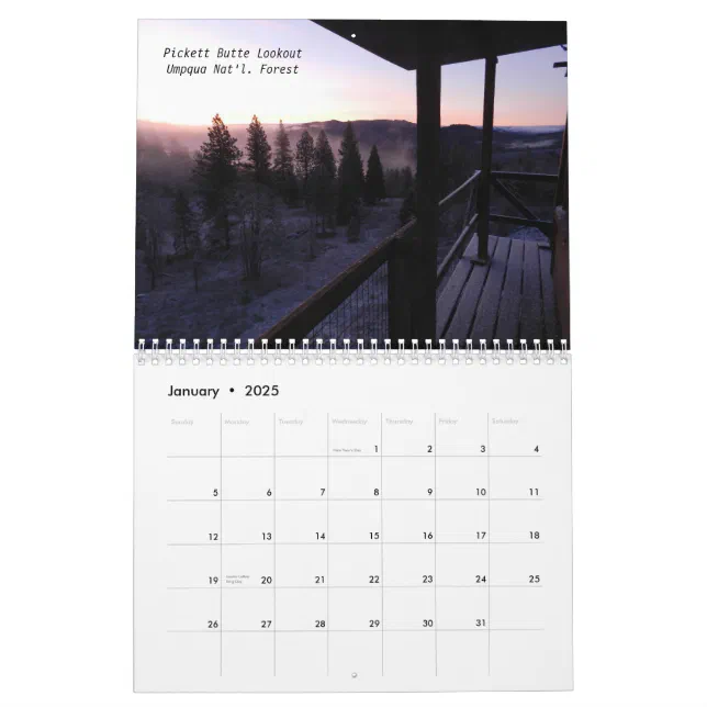 Oregon Fire Lookouts Calendar | Zazzle
