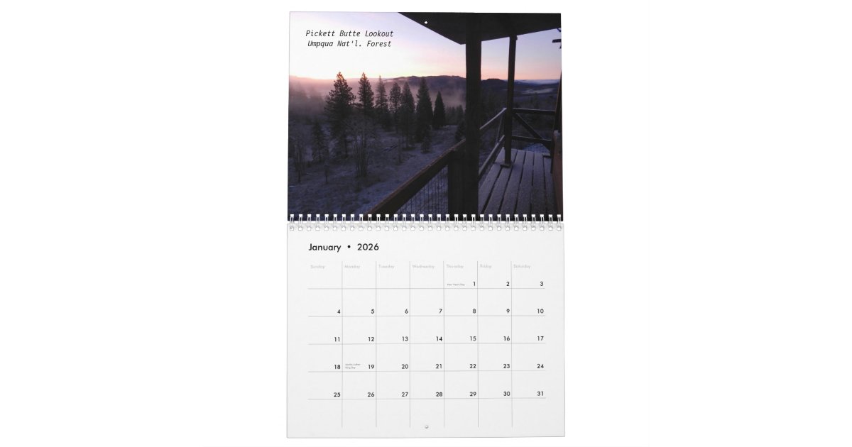 Oregon Fire Lookouts Calendar | Zazzle