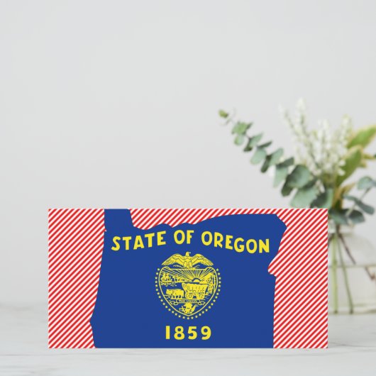 Oregon Flag Map (Standing Front)