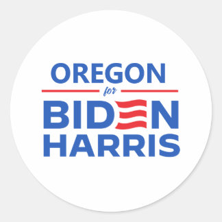 Oregon for Biden Harris Classic Round Sticker