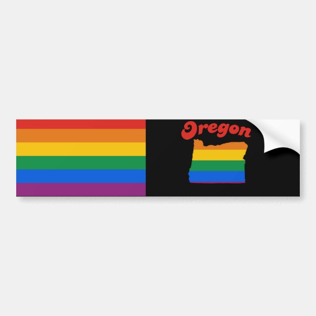 OREGON GAY PRIDE BUMPER STICKER (Front)