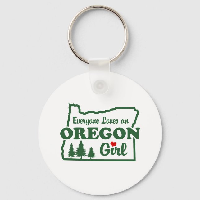 Oregon Girl Keychain (Front)