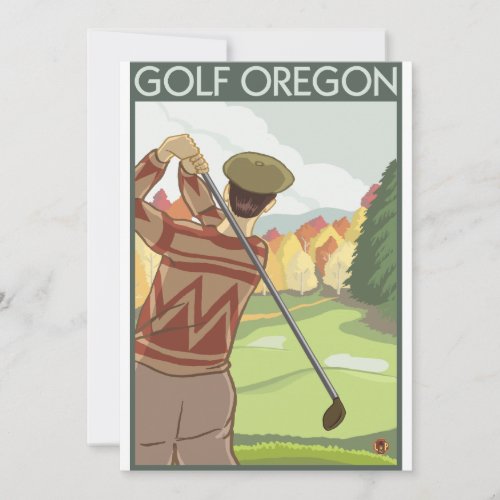 Oregon - Golf Scene Custom Invitation