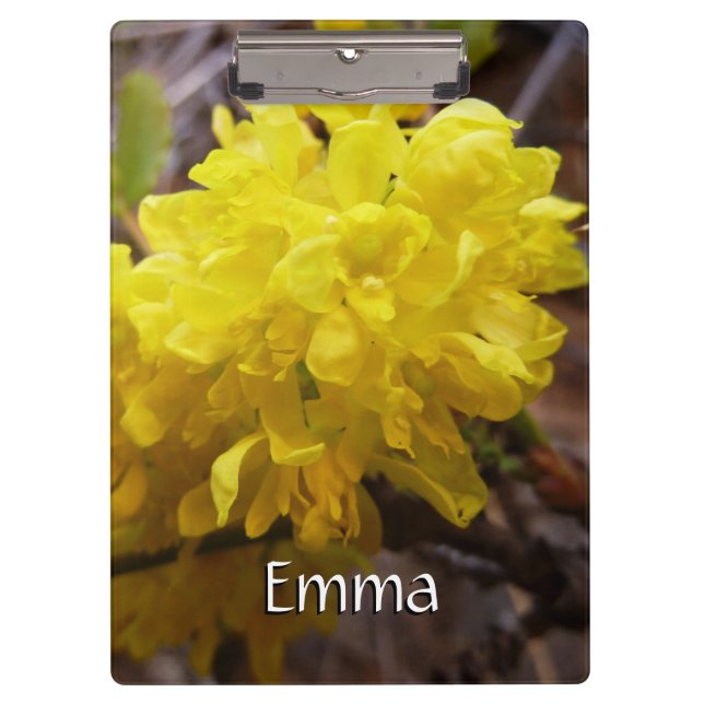 Oregon Grape Flowers Yellow Wildflowers Clipboard (Front)