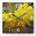 Oregon Grape Flowers Yellow Wildflowers Square Wall Clock