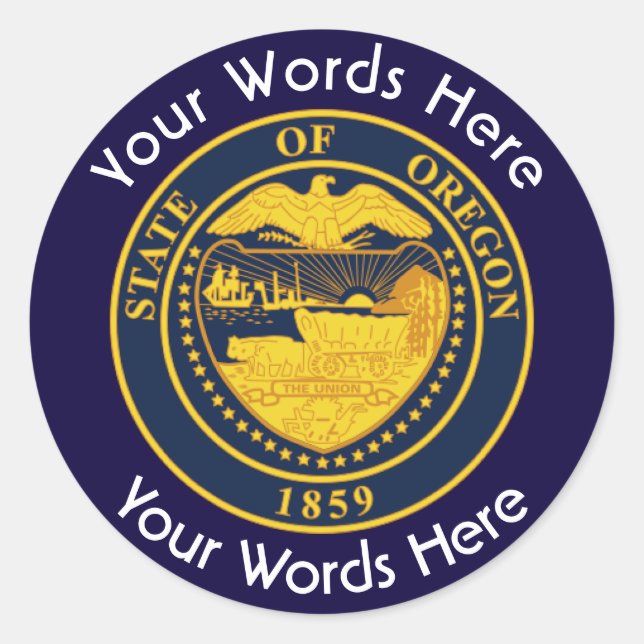 Oregon Great Seal Custom Sticker (Front)